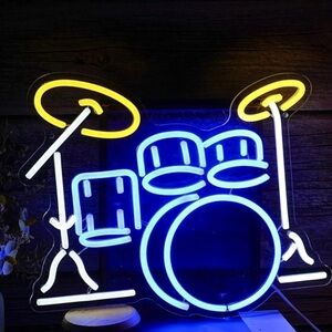 Drum Kit Neon Sign